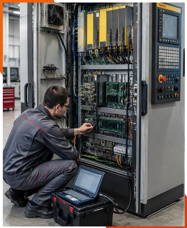Ремонт систем ЧПУ FANUC промышленных станков в Коркине
